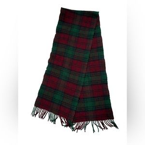 L.L. Bean‎ Men’s Lambswool Plaid Scarf Made in Ireland